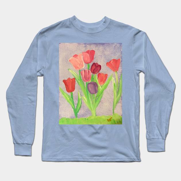 tip toe through,,, Long Sleeve T-Shirt by Shaky Ruthie's Art from the Heart